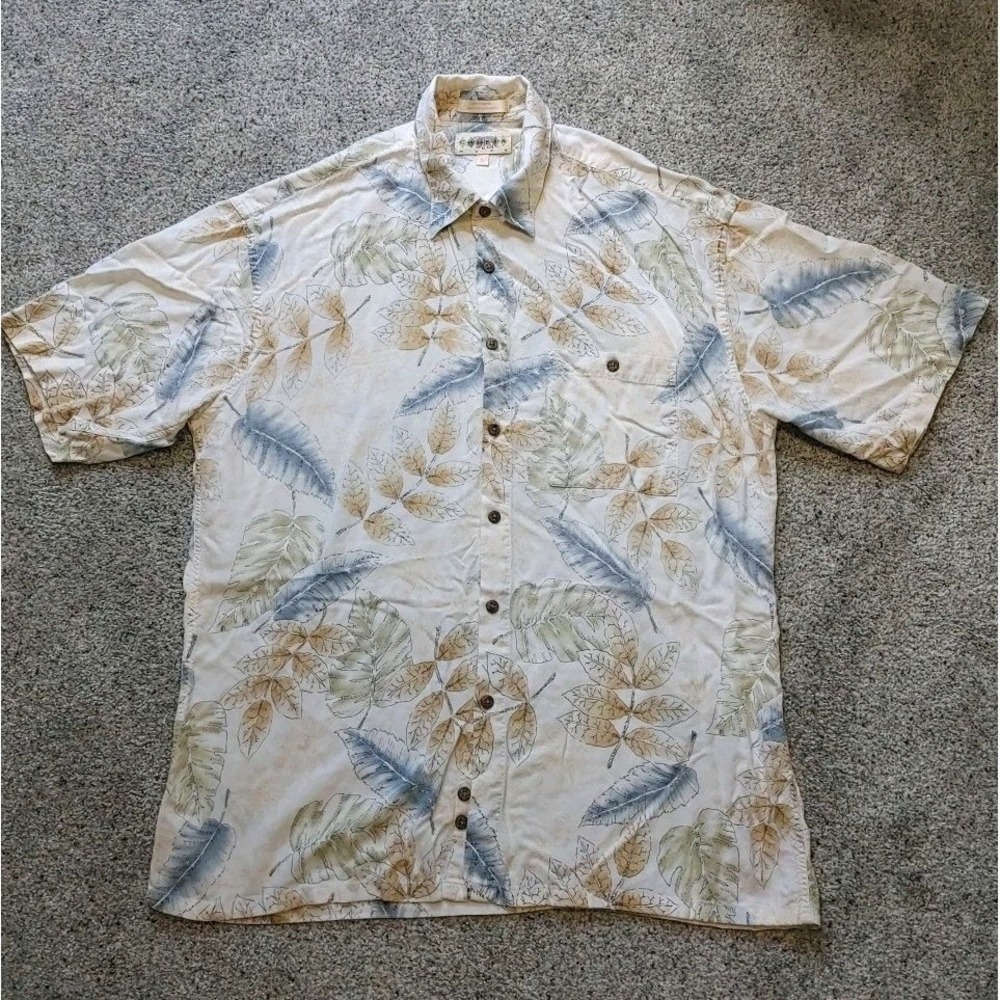 Vintage Campia Moda Hawaiian Shirt Sz L Mens Short Sleeve Button Up‎ Resortwear